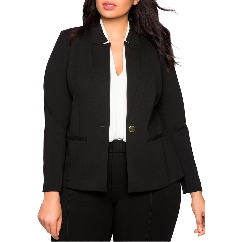 Eloquii Ultimate Stretch Work Black Blazer Women’s 28 Ponte